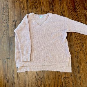 Ava&Viv Plus Size Pink Sparkle Sweater